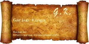 Gariup Kinga névjegykártya